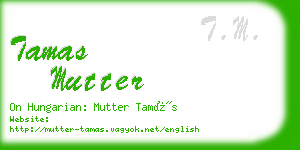 tamas mutter business card